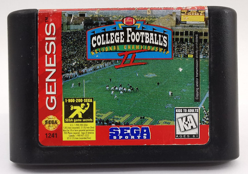 College Football's National Ii Sega Genesis 2 * R G Gallery