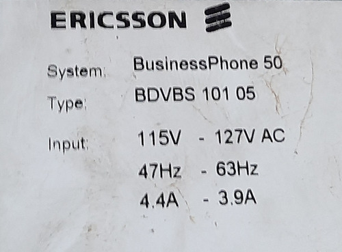 Central Telefónica  Ericsson Bp 50, Tres Teléfonos De Obseq