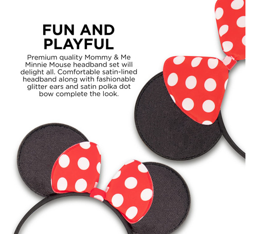 Vinchas Disney De Minnie Mouse, 2 Unidades