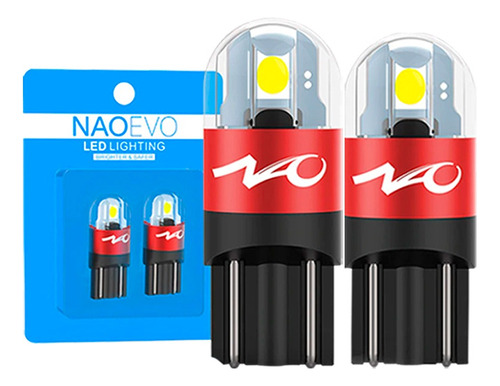 Luz Led T10 W5w Lágrima 400lm Naoevo Blanco