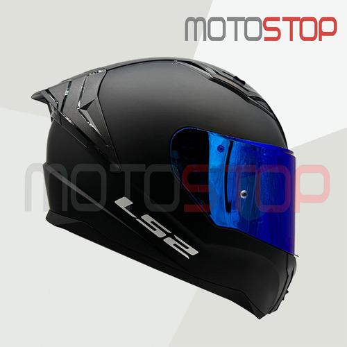 Casco Integral Ls2 Ff810 Negro Matte / Mica Azul Codigo Qr