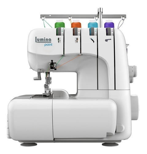Imagen 1 de 1 de Máquina de coser overlock Lumina Point portable blanca y celeste 220V