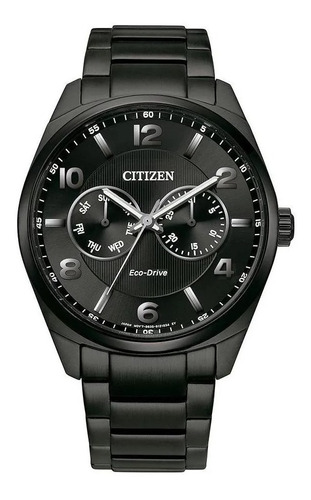 Citizen Dress Classic Corso Dial Black Ao9028-58e Color de la correa Negro Color del fondo Negro