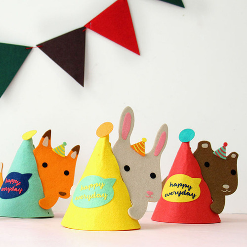 Sombreros De Fiesta De Cumpleaños Con Temática Animal, 4 Uni