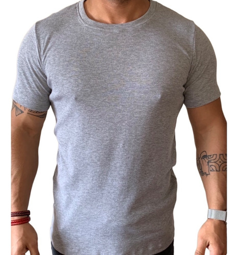 Camiseta De Algodón Manga Corta Hombre - Cuello Redondo