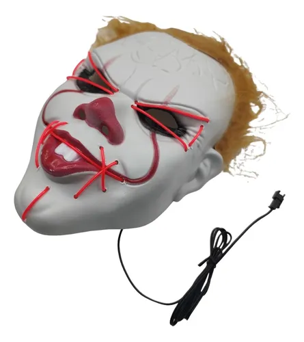 Mascara Payaso It Con Luz Mascara Payaso Pennywise Cosplay