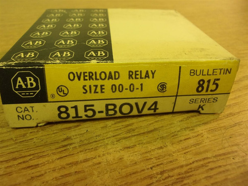 New Allen Bradley 815-bov4 Ser K Sz 00-0-1 Overload Cct