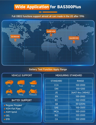 Escáner Obd2 Autophix 2 En 1 Con Probador De Batería,