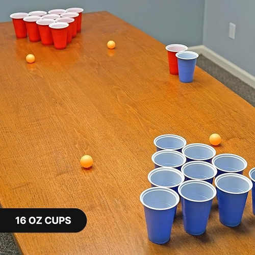 Beerpong Set - 22 Vasos Descartables+3 Pelotitas De Pingpong