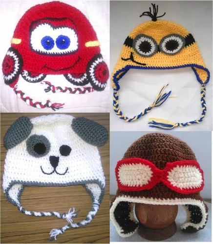 Tremendo fotografía Sastre Gorros Animados Para Bebés De 0-14 Meses A Crochet!! | MercadoLibre