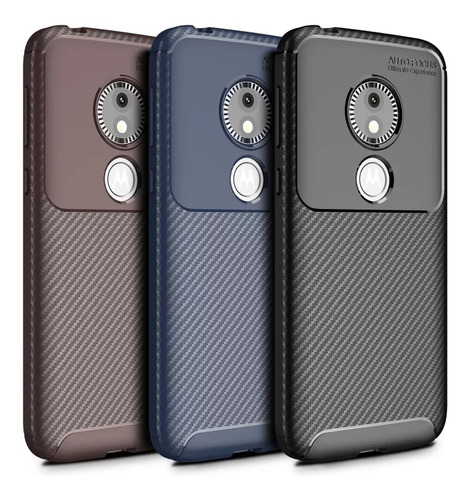 Case Protector Funda Moto G7 Power Fibra De Carbono 