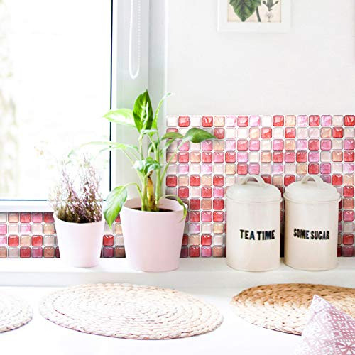 4 Hojas De Azulejos Autoadhesivos Cocina Baño, Azulejo...