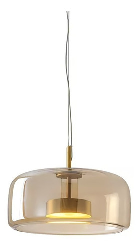 Imagen 1 de 7 de Lampara De Techo De Vidrio Cristal Modelo Gold Vintage Alb
