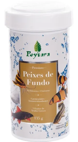 Ração Para Peixes Poytara Peixes De Fundo 135gr