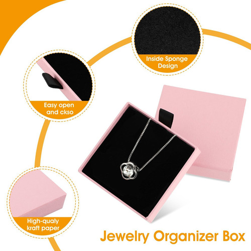 2 Piezas Caja De Regalo De Joyería Pulsera Cajas De Regalo C