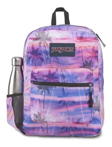 Mochila Jansport Cross Town Palm Paradise 47lw75h de color lila