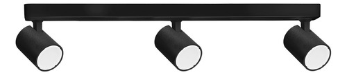 Lampara De Techo De 3 Luces Color Negro, Hs-5015-3/ne, Calux Color Negro
