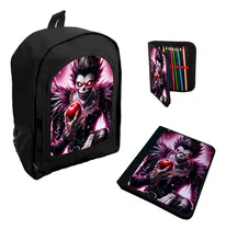Comprar Combo Escolar Mochila Carpeta Cartuchera Death Note M14