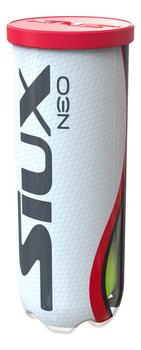 Tubo Siux Neo Presurizado 3 Pelotas Padel Importadas Color Rojo