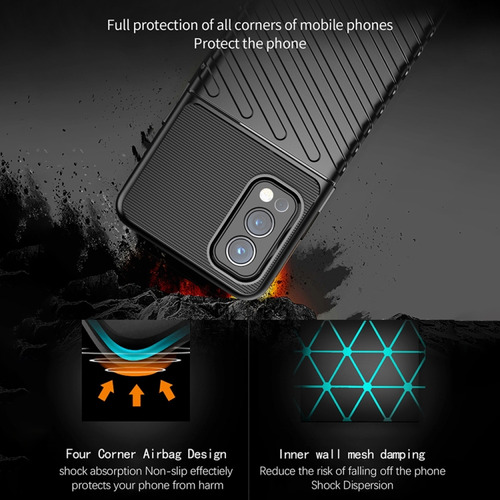 Funda De Tpu Suave Thunderbolt Negra For Oneplus Nord 2 5g