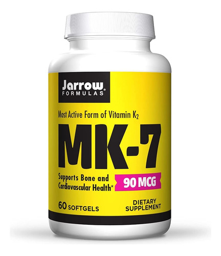 Jarrow Fórmulas Vitamina K 2 Como Mk 7 90 Mcg 60 Softgels