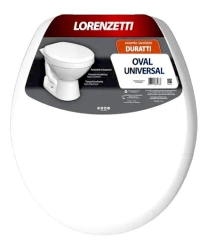 Assento Sanitário Lorenzetti Universal Branco Oval Duratti