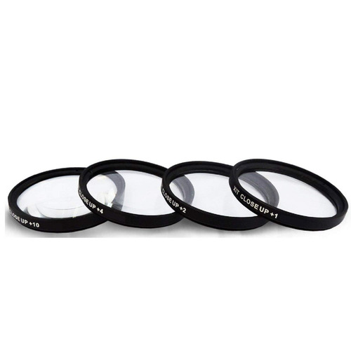 62mm Primer Plano Conjunto De Filtros (1, 2, 4 Y +10 Dioptrí