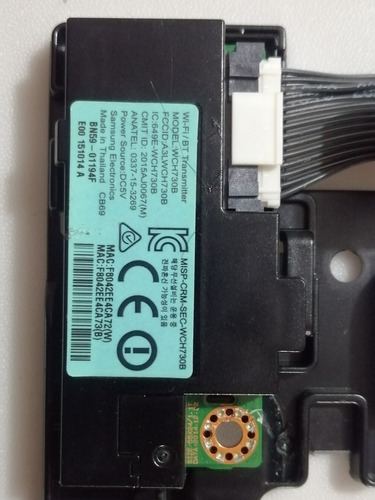 Modulo Wifi Samsung Un60js700df Bn59-01194f Wch730b (Usado)