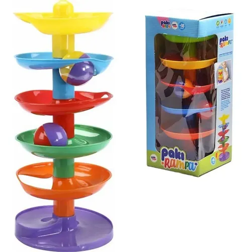 Brinquedo Educativo Paki Rampa Com 3 Bolinhas Paki Toys 282 Cor Colorido