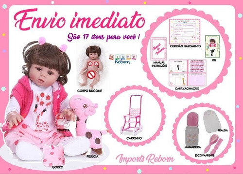 Boneca Bebe Reborn Realista De Silicone 100 Silicone Girafa Mercado Livre Boneca Bebe Reborn Realista De Silicone 100 Silicone Girafa Mercado Livre