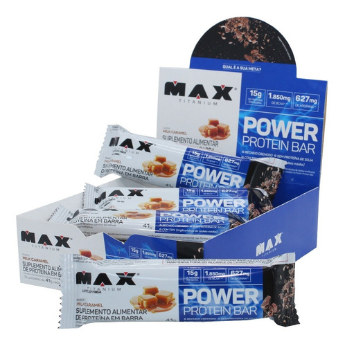 Power Protein Barrinha Proteina Caramelo De Leite 12un 41g