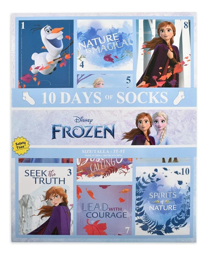 Medias Disney Frozen Producto Con Licencia Original (10 Par)