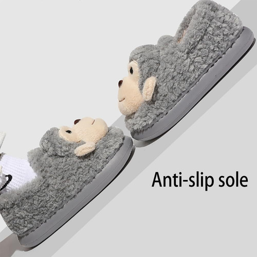 Lindas Pantuflas De Animales Para Mujer, Pantuflas De Felpa