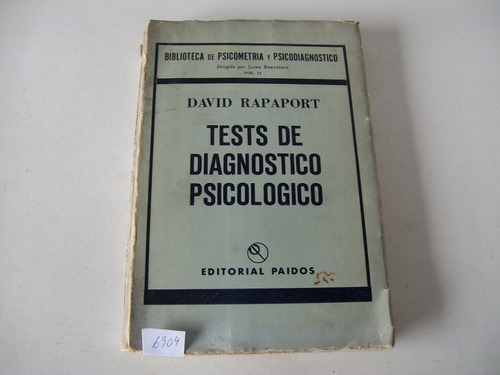 Tests De Diagnóstico Psicológico · David Rapaport · Paidos