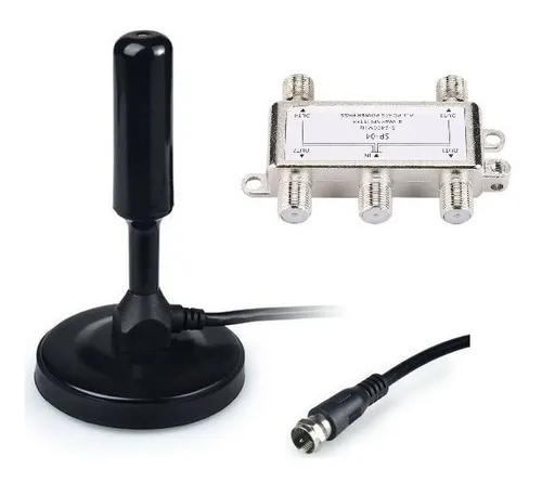 Antena Para Tv Digital Incluye Adapador Para 4 Tv Cable 3 M