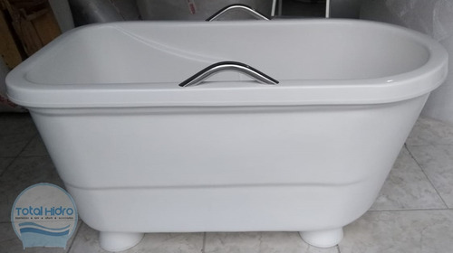 Ofurô Individual Vitoriano 1.30x70x67! Para Imersão Com Alça Branco