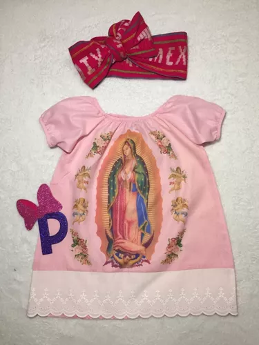 Vestido Virgen De Guadalupe Rosa Para Niña Con Bandita en venta en Mazatlán  Sinaloa por sólo $   Mexico