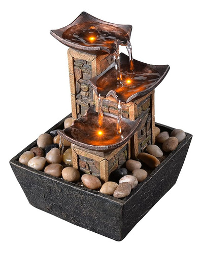 Gossi Indoor 3-tier Relaxation Tabletop Fountain Simulation 