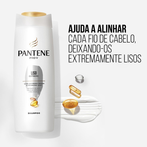  Kit Pantene Liso Extremo Shampoo 350ml + Condicionador 175m
