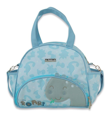 Bolsa Maternidade Hug M Meus Dinos Azul B8202 Desenho do tecido Dino