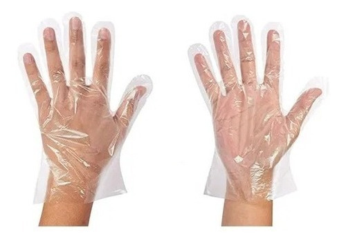 Guantes Descartables De Polietileno Cocina  100 Unidades