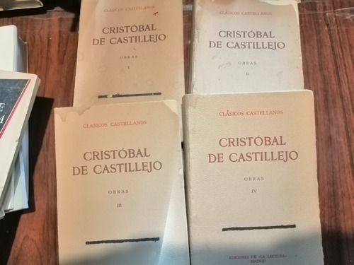 Cristóbal De Castillejo Obras 4 Tomos Clásicos Castellanos 