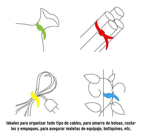 Imagen 3 de 10 de Tubo 650 Precintos Colores Surtidos Distintas Medidas