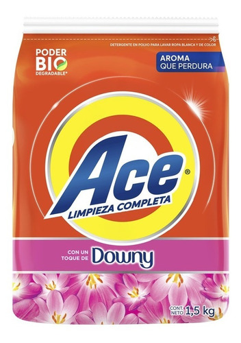 Detergente,polvo, Ace Limpieza Completa,toque De Downy 1.5k
