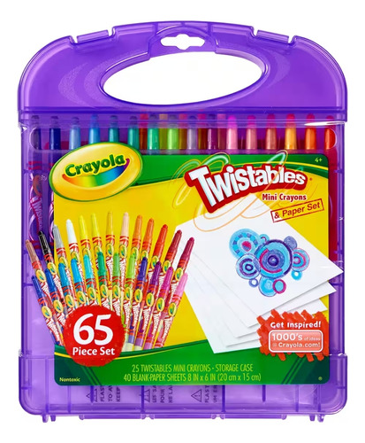 Crayola Maletin Crayones Twistables 65 Piezas