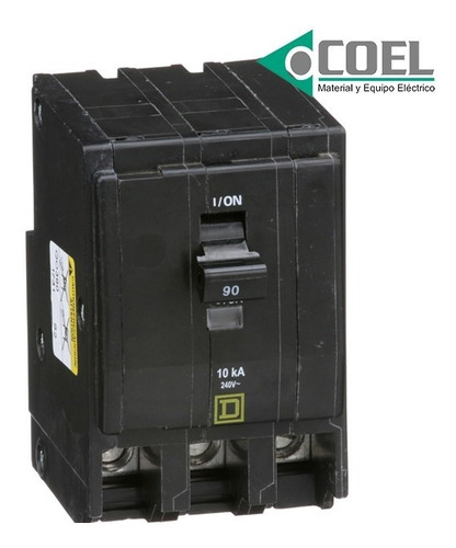 Interruptor Termomagnético Qo390 Square D 3p 90a Enchufable