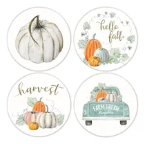 Comprar Whaline Posavasos De Calabaza De Otoño, Acuarela, Cosecha De