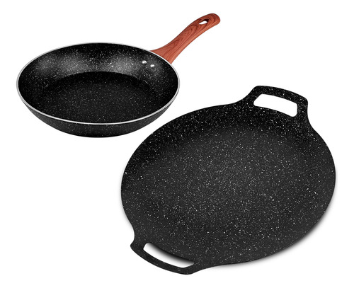 Set Budare Antiadherente 35cm + Sarten Wok Antiadherent 20cm