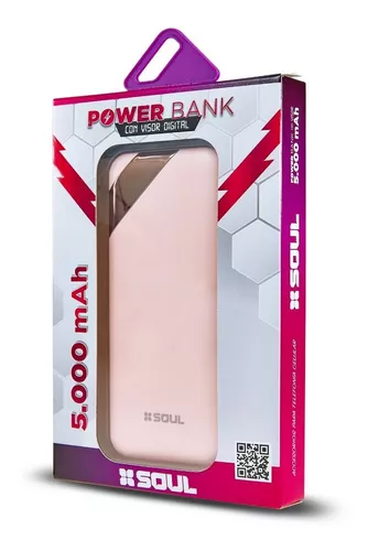 Cargador Portátil Soul 10000mah Celular + Cable Para iPhone