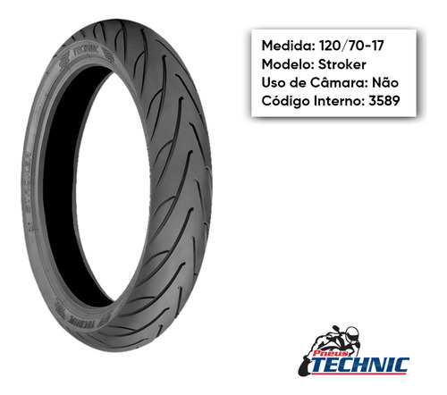 Pneu Dianteiro Kawasaki Z800 E 120-70-17 Stroker Technic